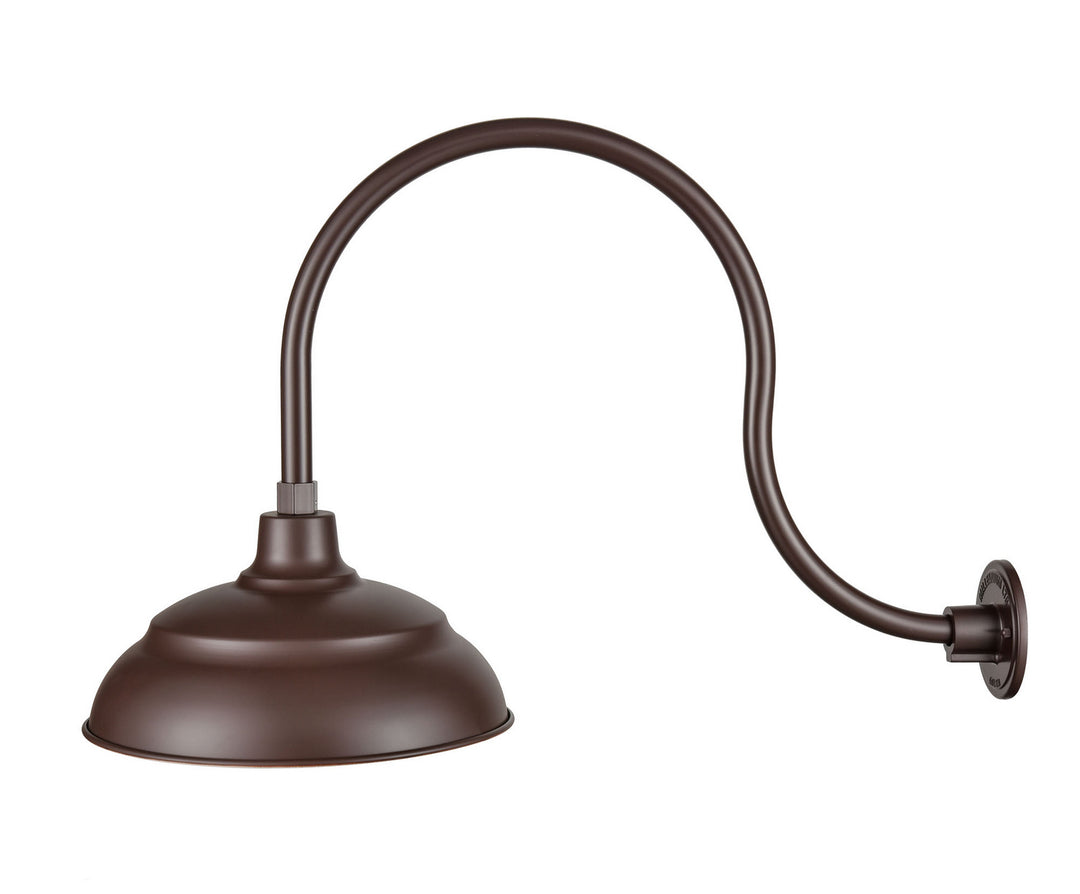 Millennium Lighting LEDRWHS14-ABR R Series Led Warehouse Shade Utility Light Bronze / Dark