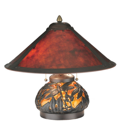 Meyda Tiffany Lighting 118681 Sutter Three Light Table Lamp Lamp Bronze / Dark