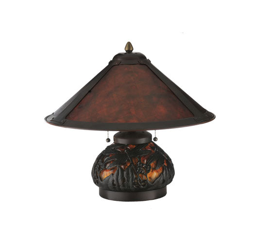 Meyda Tiffany Lighting 118681 Sutter Three Light Table Lamp Lamp Bronze / Dark