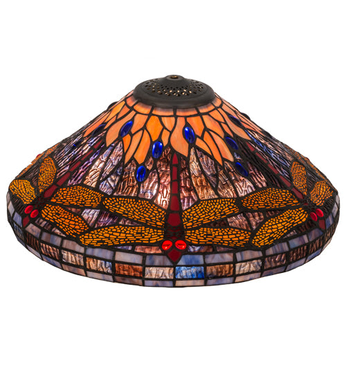 Meyda Tiffany Lighting 118711 Tiffany Hanginghead Dragonfly Shade Lamp Shade Multicolored