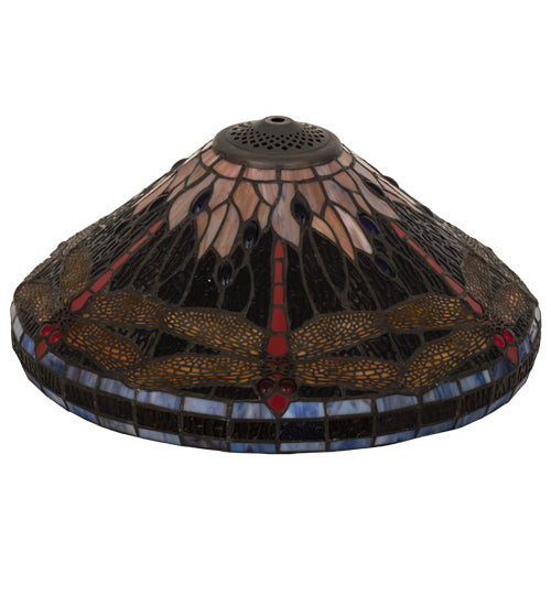 Meyda Tiffany Lighting 118711 Tiffany Hanginghead Dragonfly Shade Lamp Shade Multicolored