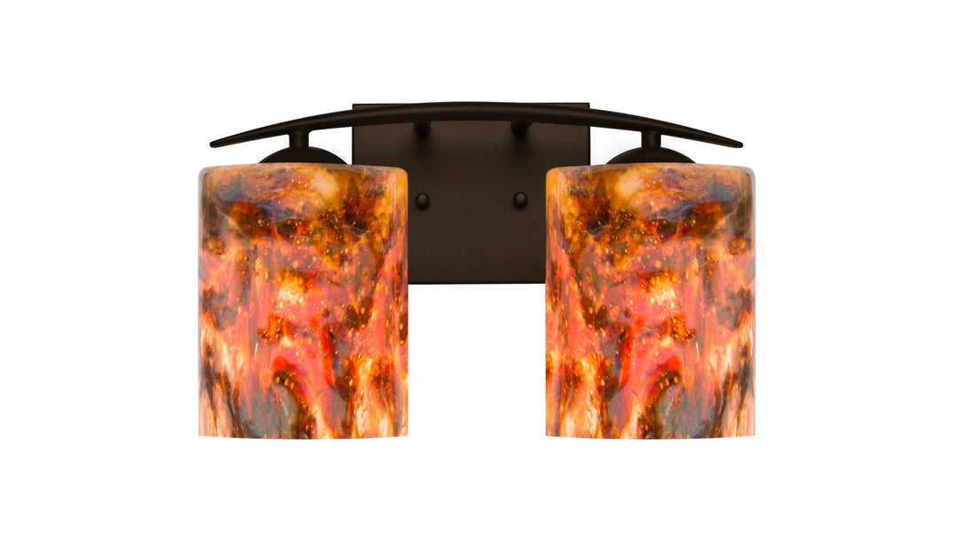 Besa Lava 2WC-LAVA-BR Bath Vanity Light 13 in. wide - Bronze