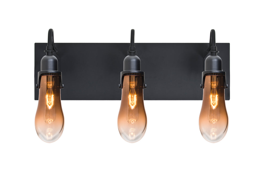 Besa Wish 3WG-WISHAM-BK Bath Vanity Light 20 in. wide - Black