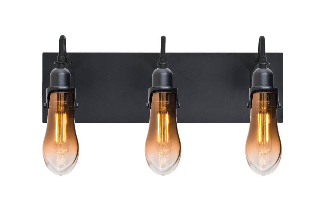 Besa Wish 3WG-WISHAM-EDIL-BK Bath Vanity Light 20 in. wide - Black