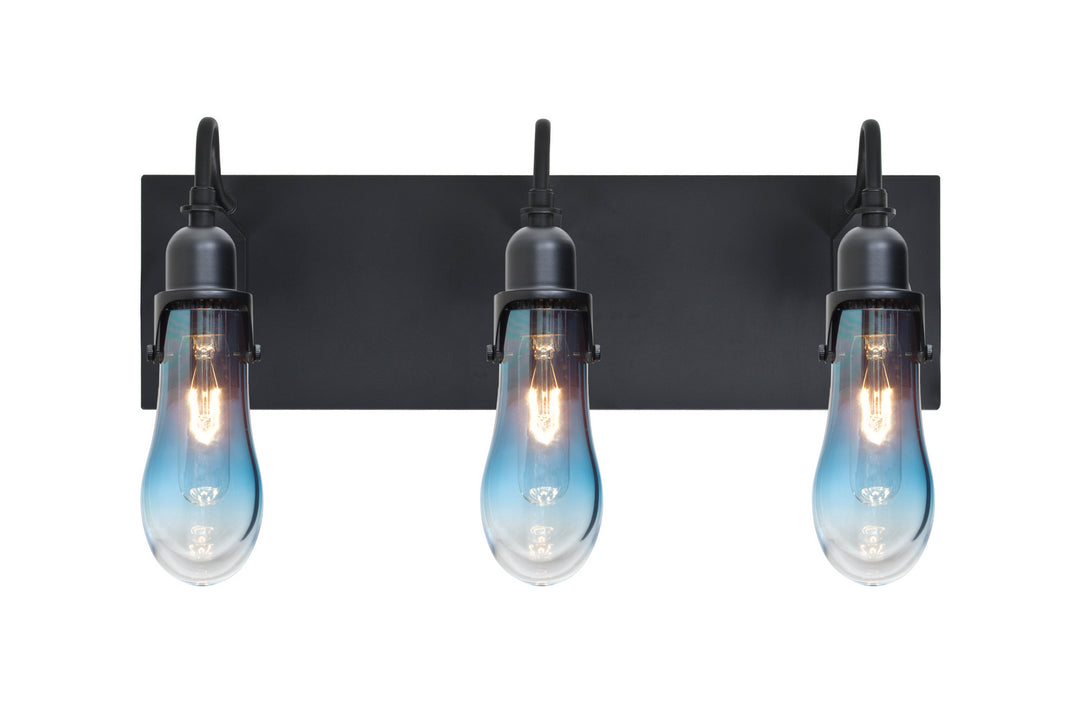 Besa Wish 3WG-WISHBL-BK Bath Vanity Light 20 in. wide - Black