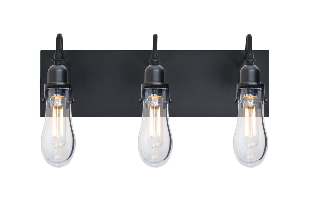 Besa Wish 3WG-WISHCL-EDIL-BK Bath Vanity Light 20 in. wide - Black