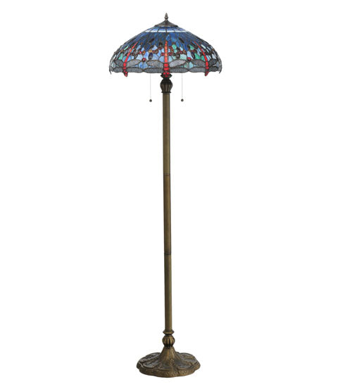 Meyda Tiffany Lighting 118843 Tiffany Hanginghead Dragonfly Floor Lamp Lamp Bronze / Dark