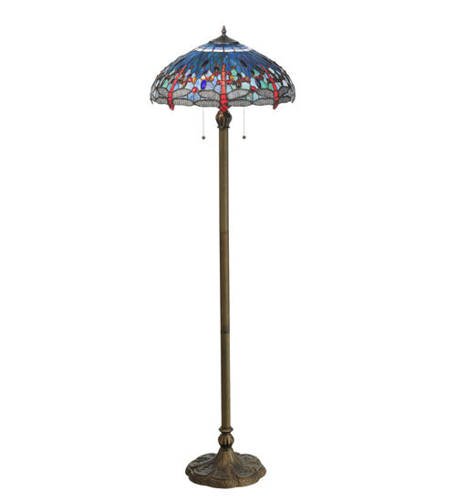 Meyda Tiffany Lighting 118843 Tiffany Hanginghead Dragonfly Floor Lamp Lamp Bronze / Dark