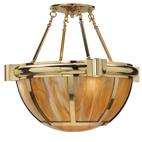 Meyda Tiffany Auburn 118859 Ceiling Light - Natural Brass