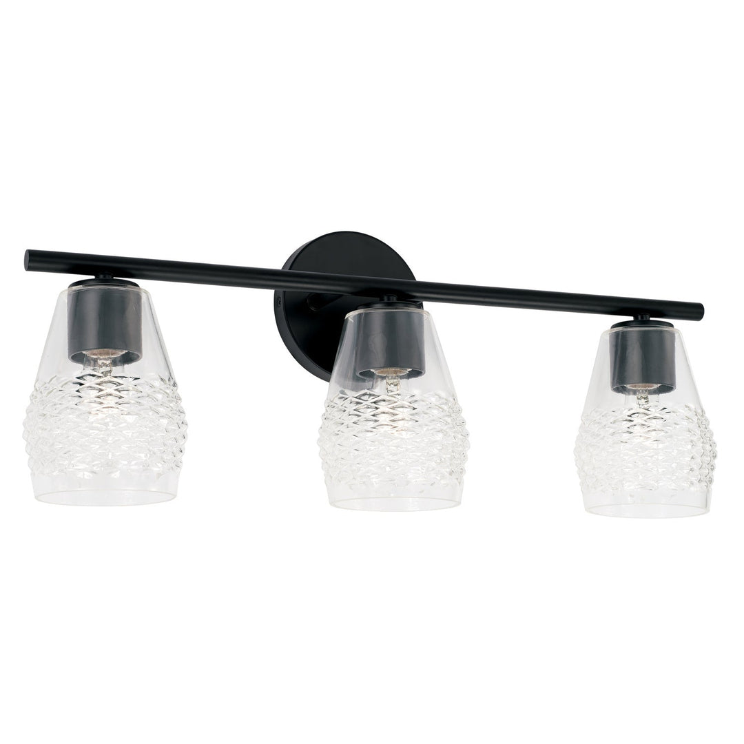 Capital Dena 145031MB-524 Bath Vanity Light 24 in. wide - Matte Black