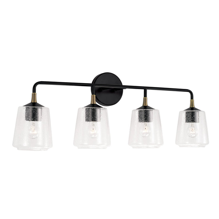 Capital Amara 145641KB-530 Bath Vanity Light 32 in. wide - Matte Black with Brass