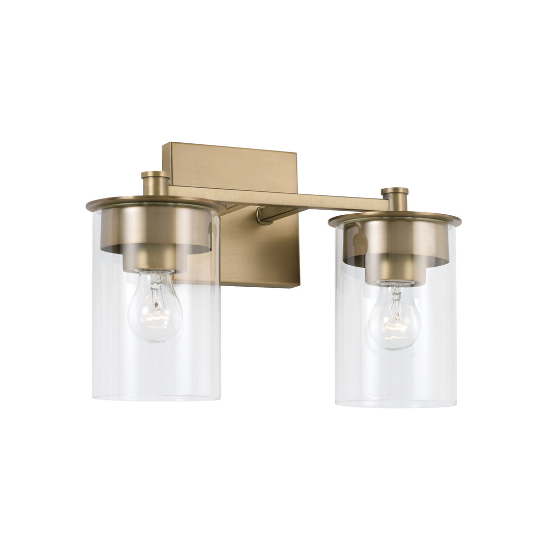 Capital Mason 146821AD-532 Bath Vanity Light 14 in. wide - Aged Brass