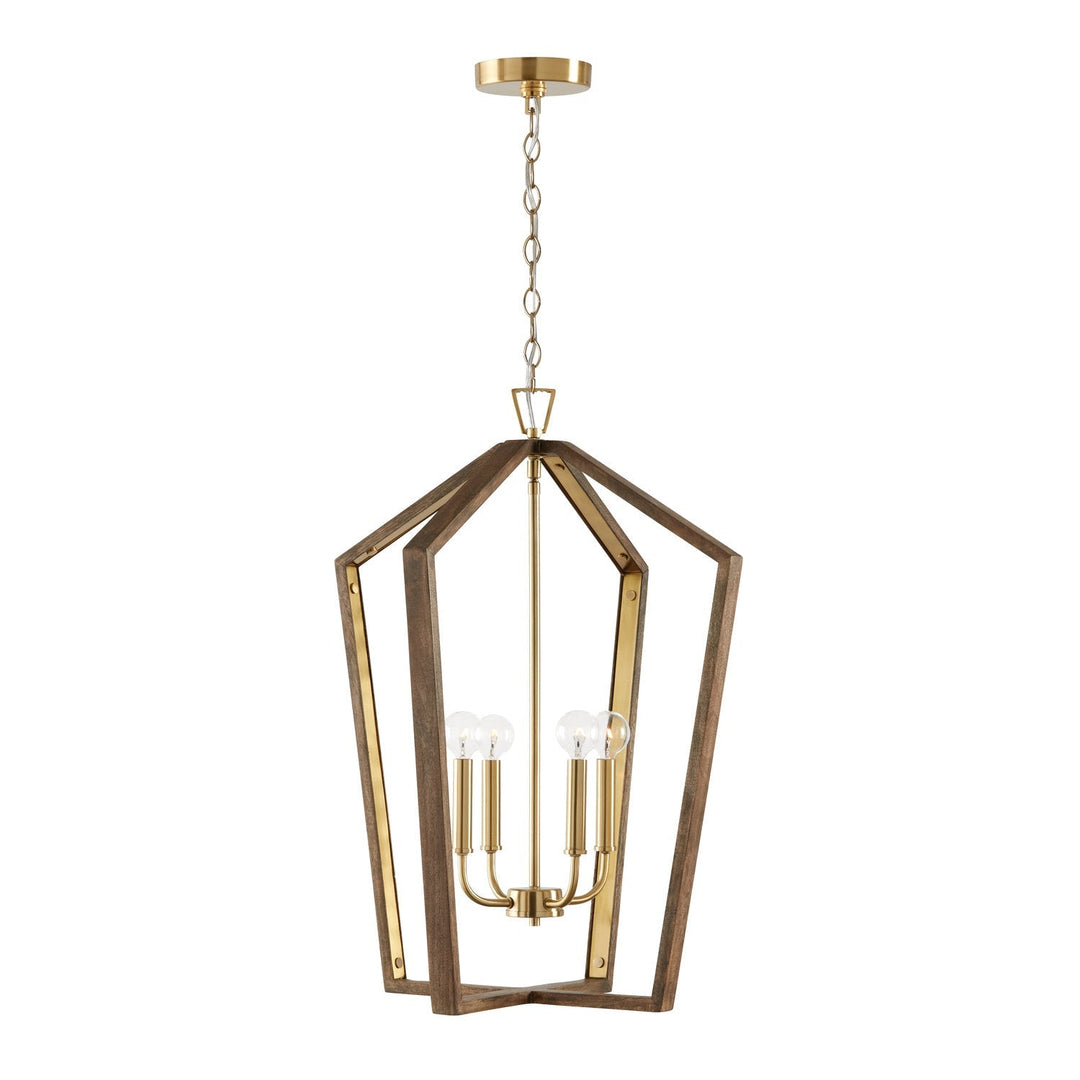 Capital Maren 344541NM Pendant Light - Nordic Wood and Matte Brass