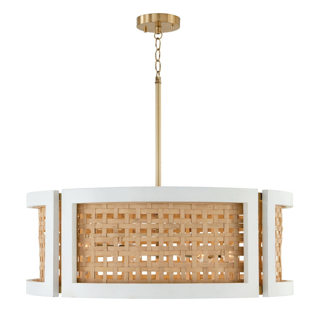 Capital Lola 444361WM Pendant Light - Flat White and Matte Brass