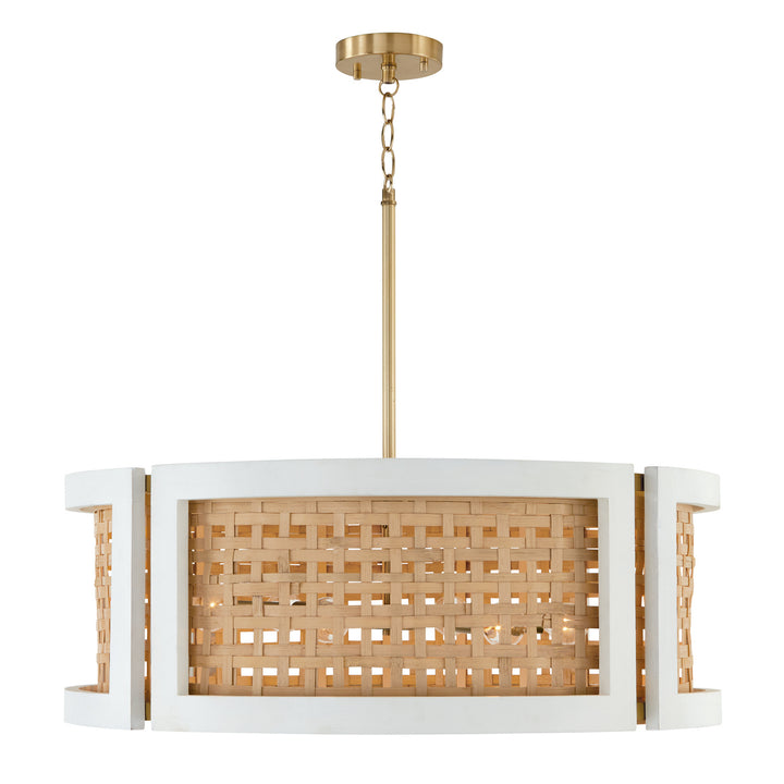 Capital Lola 444361WM Pendant Light - Flat White and Matte Brass