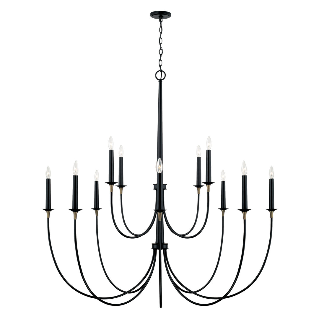 Capital Amara 445601KB Chandelier Light - Matte Black with Brass