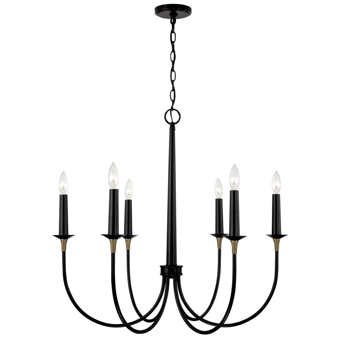 Capital Amara 445661KB Chandelier Light - Matte Black with Brass