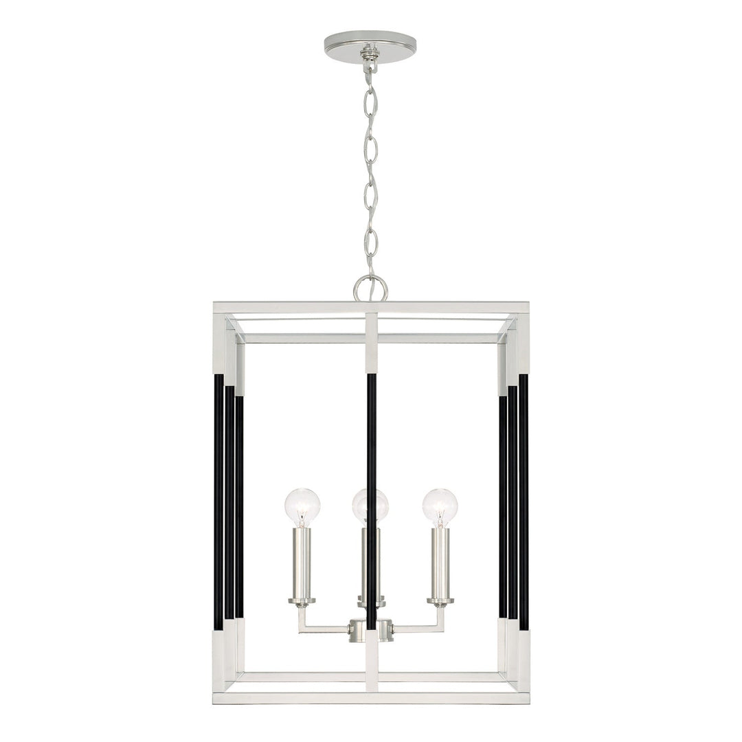 Capital Bleeker 544742NK Pendant Light - Polished Nickel and Matte Black