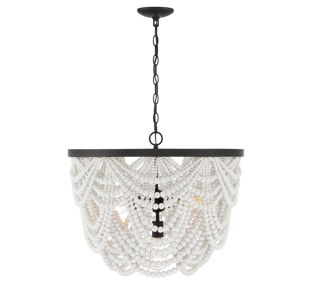 Meridian M100101GRORB Pendant Light - Grecian White with Oil Rubbed Bronze