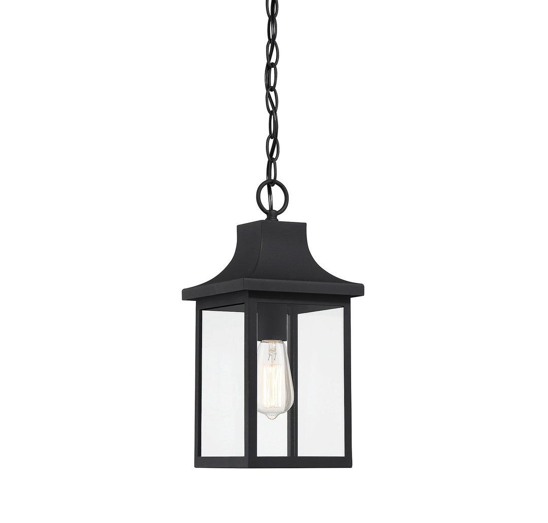 Meridian Lighting M50052BK  One Light Outdoor Chandelier Outdoor Black