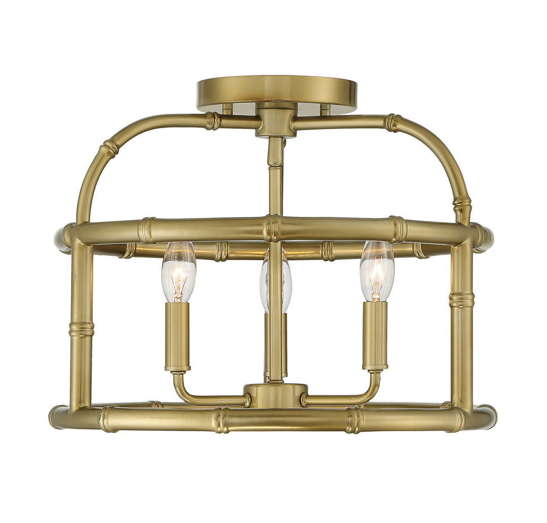 Meridian M60066BB Ceiling Light - Burnished Brass