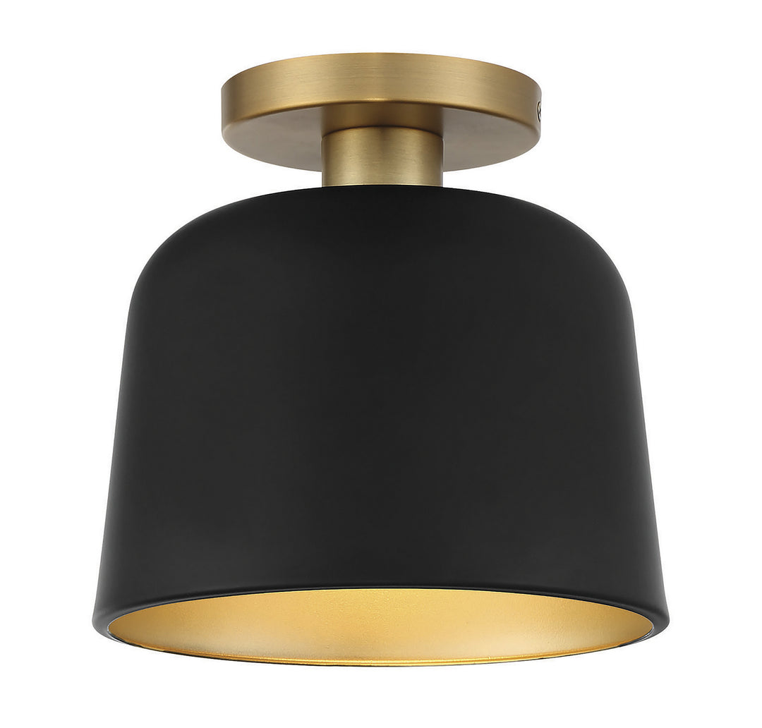 Meridian M60067MBKNB Ceiling Light - Matte Black with Natural Brass