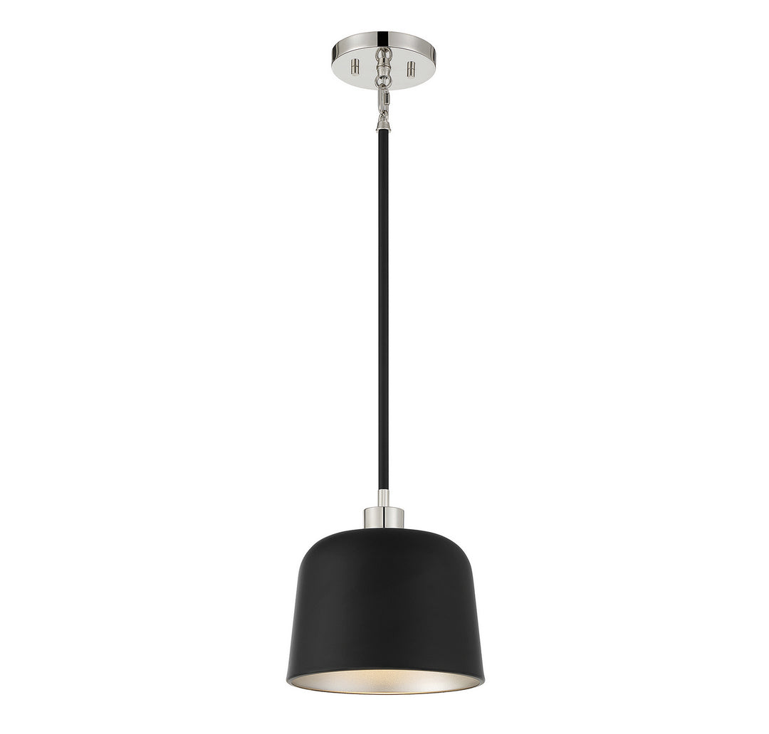 Meridian M70118MBKPN Pendant Light - Matte Black with Polished Nickel