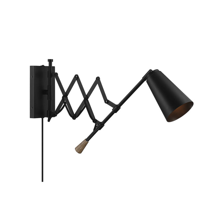 Meridian Lighting M90060MBK  One Light Wall Sconce Lamp Black