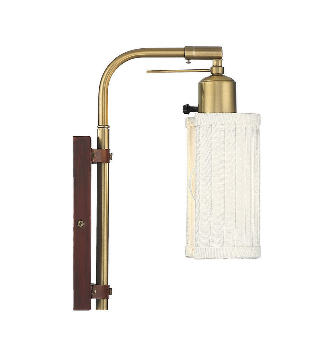 Meridian Lighting M90068NB  One Light Wall Sconce Lamp Brass