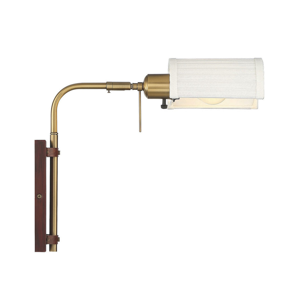 Meridian Lighting M90068NB  One Light Wall Sconce Lamp Brass