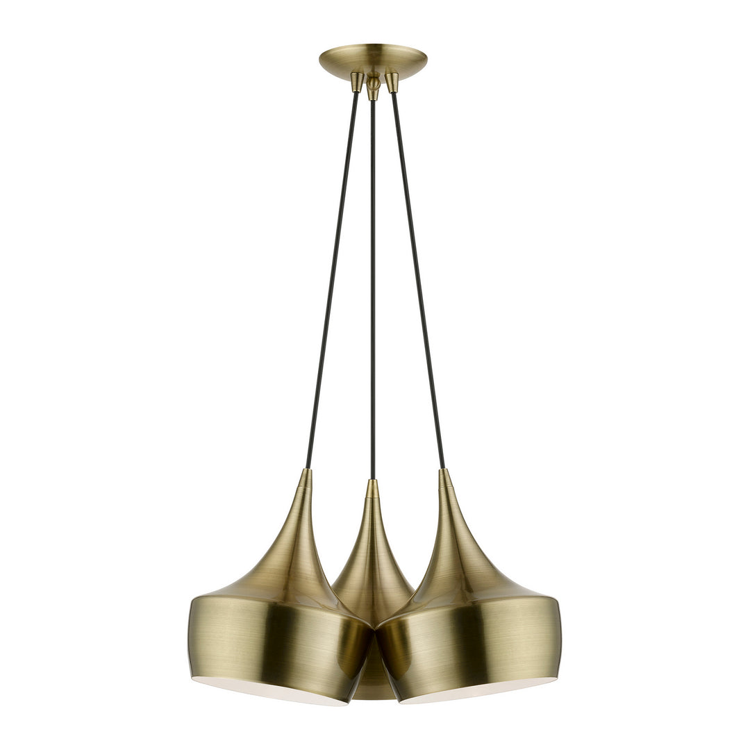 Livex Waldorf 40993-01 Pendant Light - Antique Brass