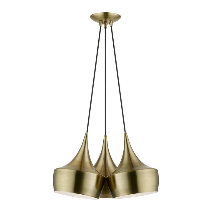 Livex Waldorf 40993-01 Pendant Light - Antique Brass