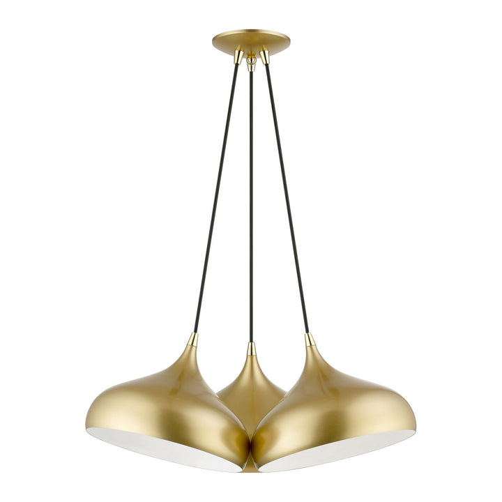 Livex Amador 41053-33 Pendant Light - Soft Gold w/ Polished Brasss