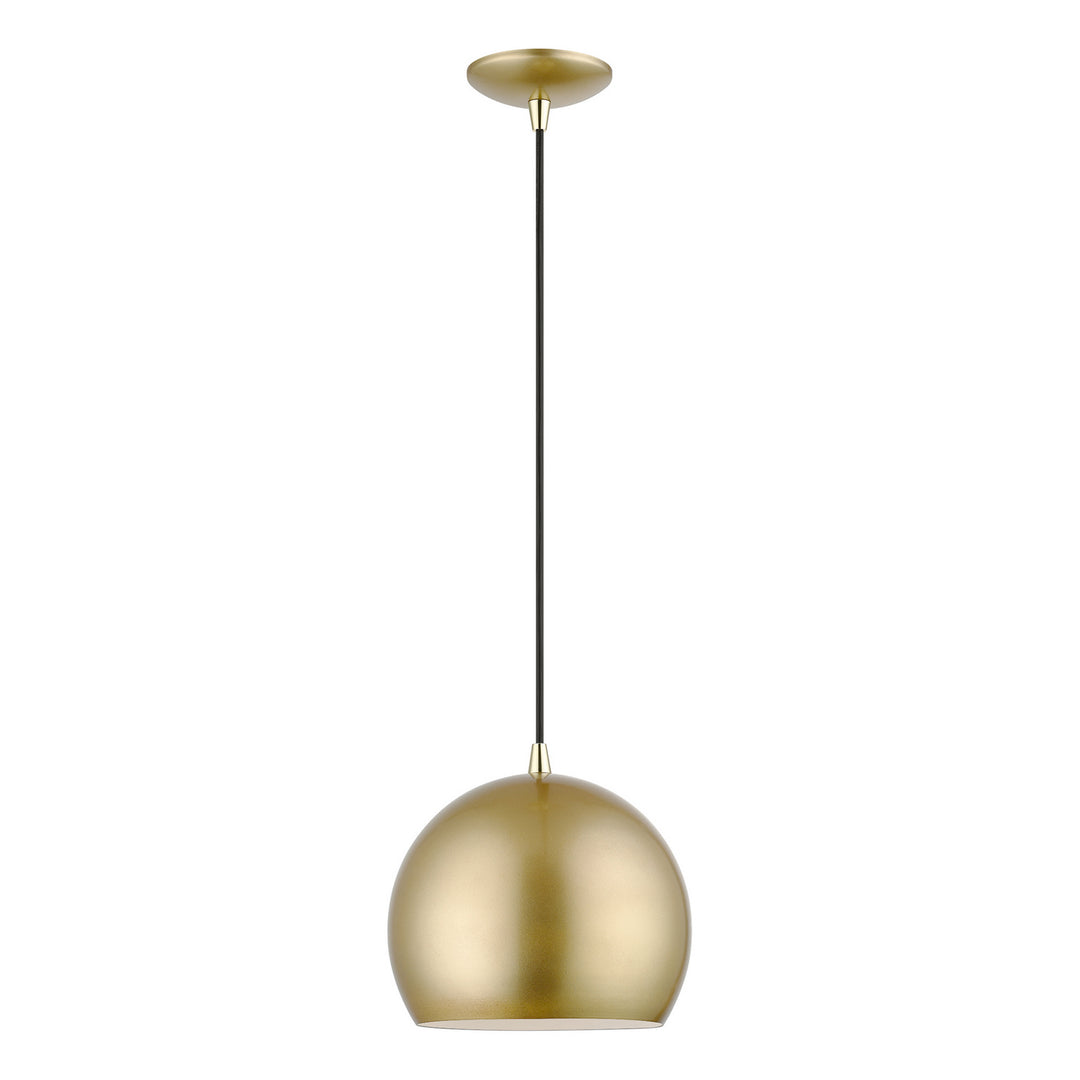 Livex Piedmont 41181-33 Pendant Light - Soft Gold w/ Polished Brasss