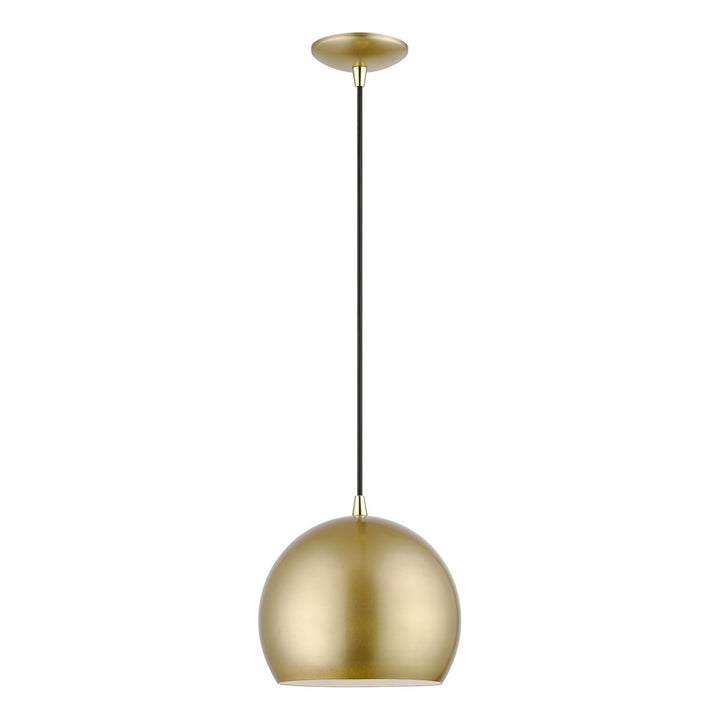 Livex Piedmont 41181-33 Pendant Light - Soft Gold w/ Polished Brasss