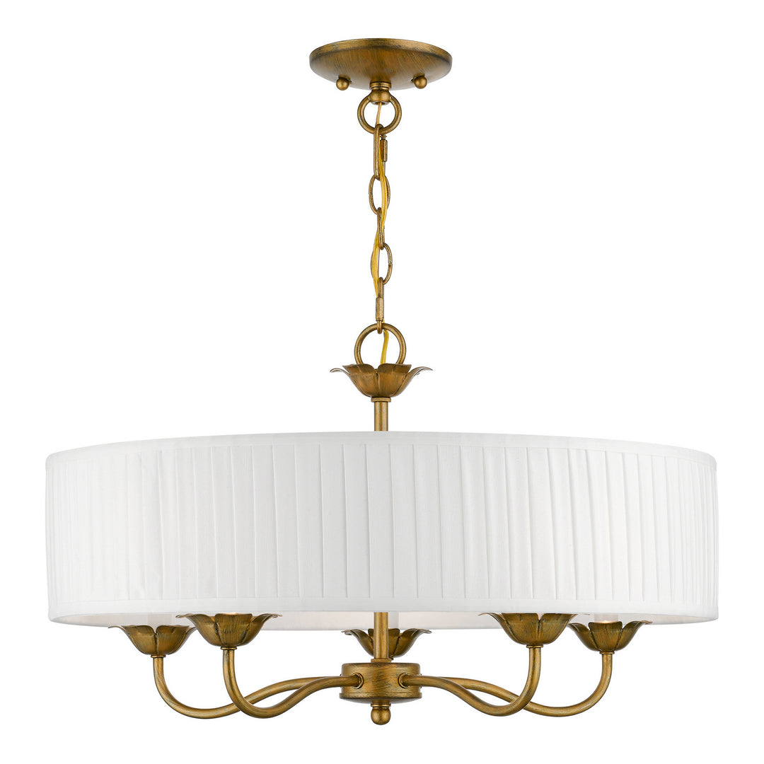 Livex Edinburgh 41775-48 Chandelier Light - Antique Gold Leaf