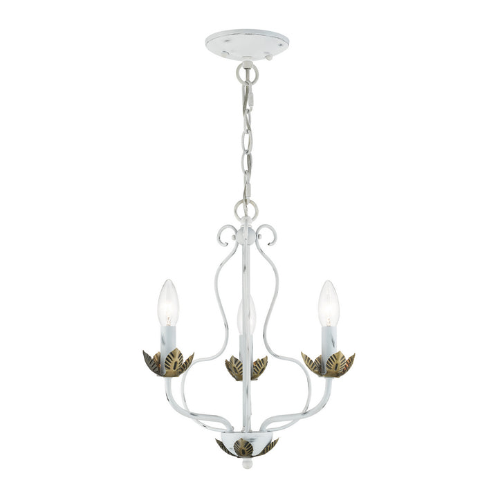 Livex Katarina 42903-60 Chandelier Light - Antique White w/ Antique Brasss