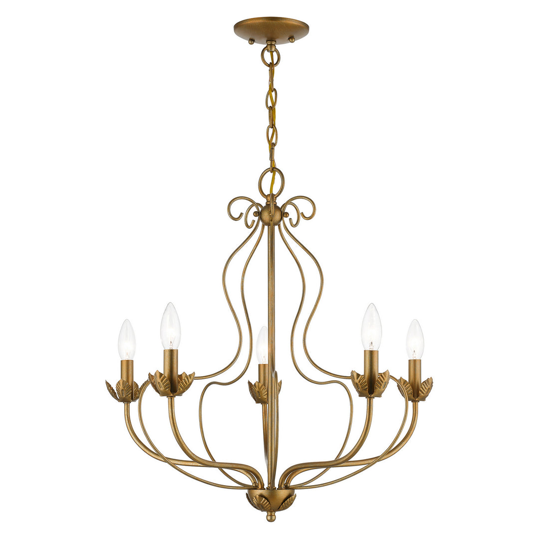 Livex Katarina 42905-48 Chandelier Light - Antique Gold Leaf