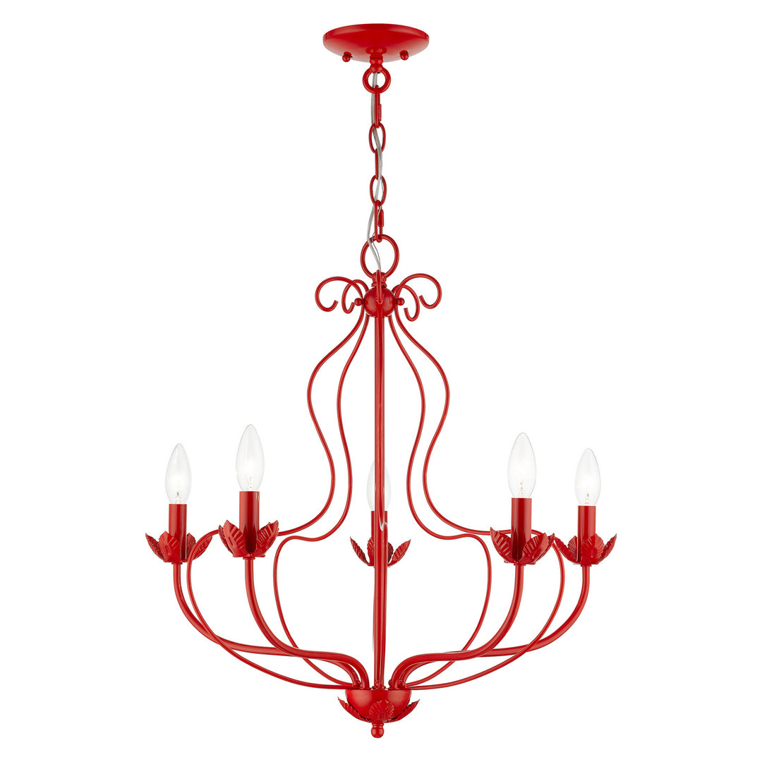 Livex Katarina 42905-72 Chandelier Light - Shiny Red