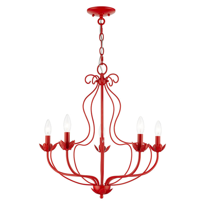 Livex Katarina 42905-72 Chandelier Light - Shiny Red