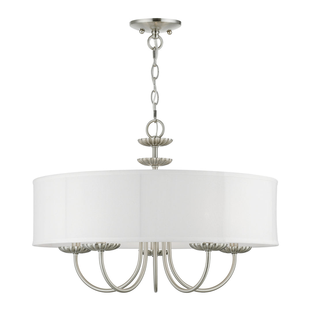 Livex Brookdale 42985-91 Chandelier Light - Brushed Nickel