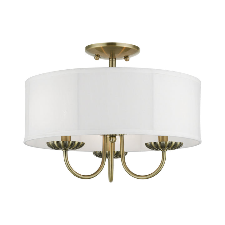 Livex Brookdale 42989-01 Ceiling Light - Antique Brass