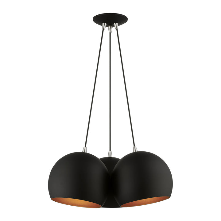 Livex Piedmont 43393-04 Pendant Light - Black w/ Brushed Nickels