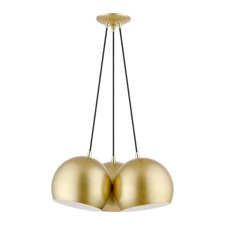 Livex Piedmont 43393-33 Pendant Light - Soft Gold w/ Polished Brasss