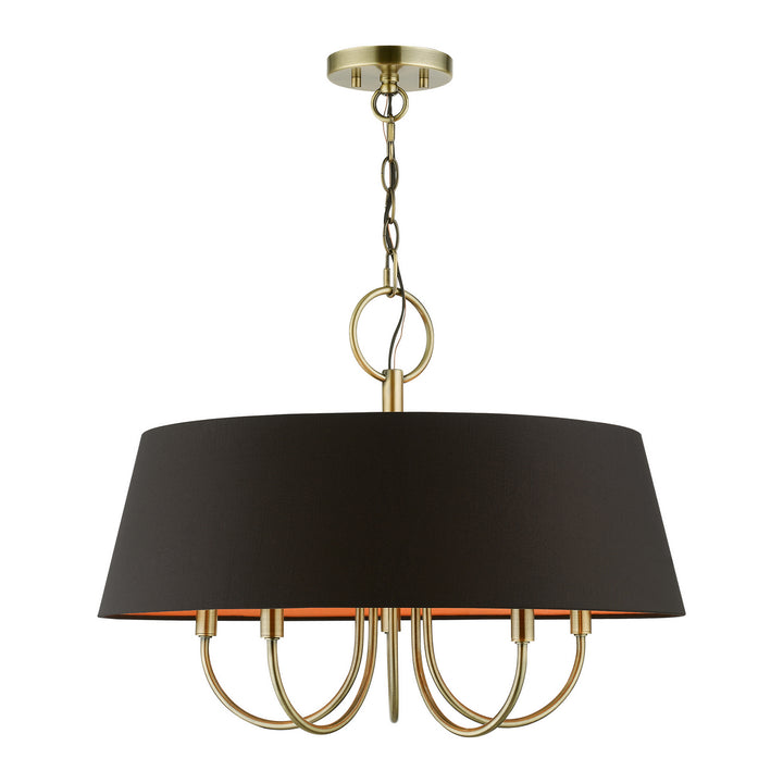 Livex Palma 51355-01 Chandelier Light - Antique Brass