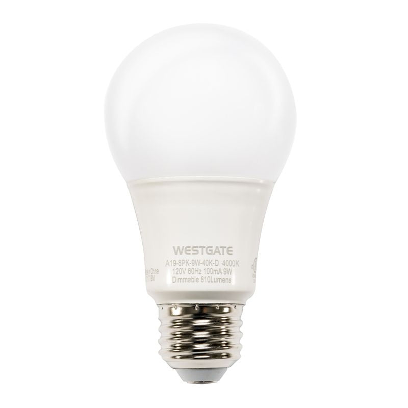 Westgate Lighting A19-40PK-9W-30K-D  Light Bulb Light Bulb White