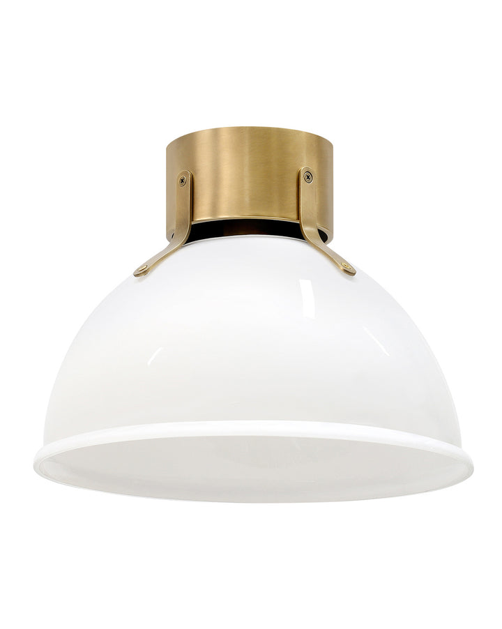 Hinkley Argo 3481HB-CO Ceiling Light - Heritage Brass with Cased Opal Glass