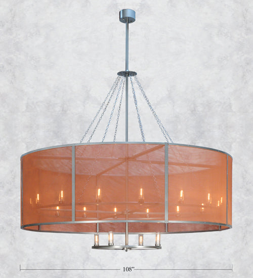 Meyda Tiffany Cilindro 119090 Chandelier Light - Nickel,Copper