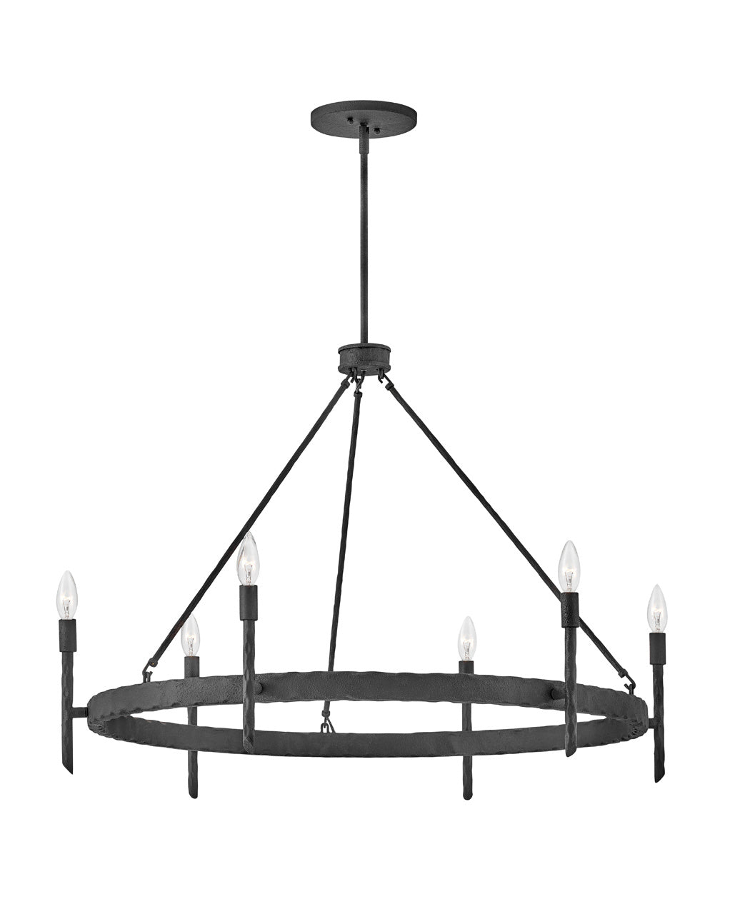 Hinkley Tress 3678FE Chandelier Light - Forged Iron