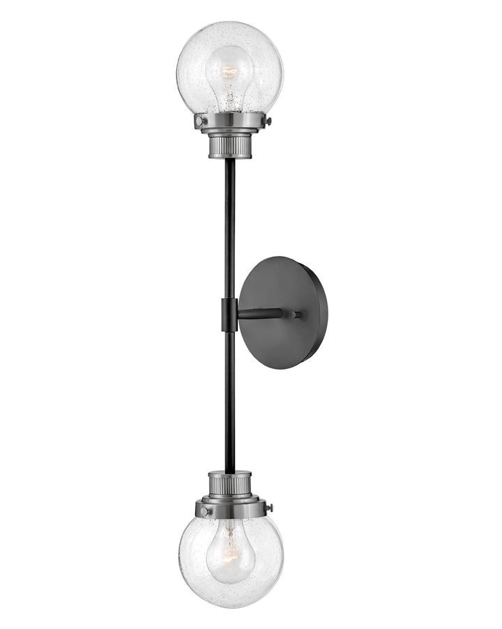 Hinkley Poppy 40692BK-BN Wall Sconce Light - Black with Brushed Nickel accents